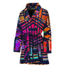 Ethnic Aztec Grunge Trippy Print Women's Bathrobe