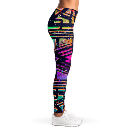 Ethnic Aztec Grunge Trippy Print Women's Leggings
