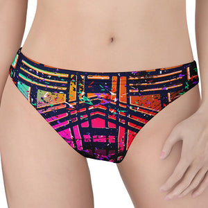 Ethnic Aztec Grunge Trippy Print Women's Thong