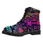 Ethnic Aztec Grunge Trippy Print Work Boots