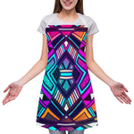 Ethnic Aztec Trippy Print Adjustable Apron
