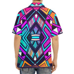Ethnic Aztec Trippy Print Aloha Shirt