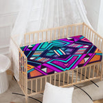 Ethnic Aztec Trippy Print Baby Crib Sheet