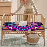Ethnic Aztec Trippy Print Baby Crib Sheet