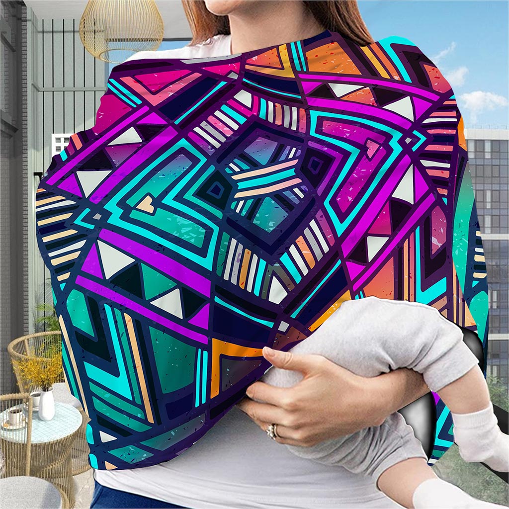 Ethnic Aztec Trippy Print Baby Seat Cover