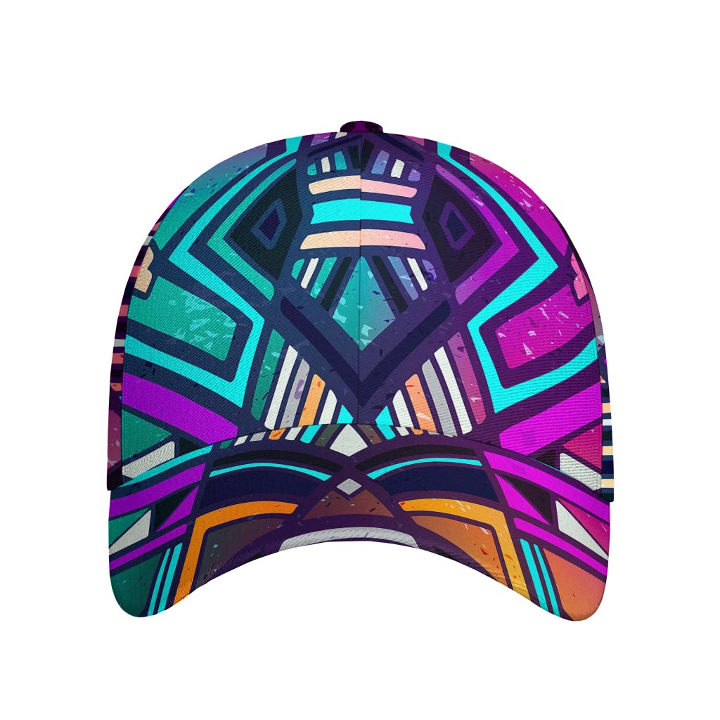 Ethnic Aztec Trippy Print Baseball Cap
