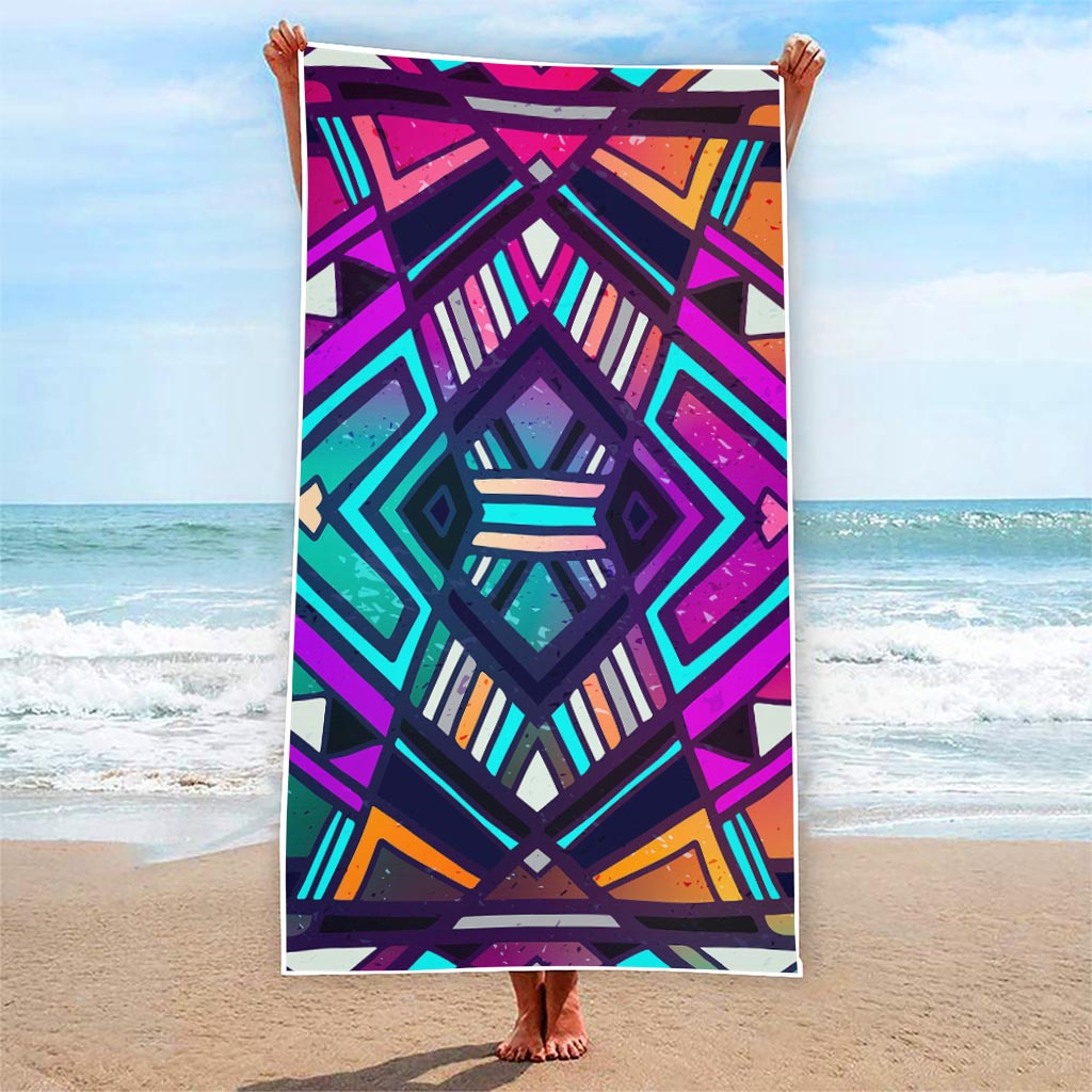 Ethnic Aztec Trippy Print Beach Towel