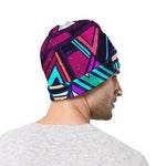 Ethnic Aztec Trippy Print Beanie