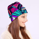 Ethnic Aztec Trippy Print Beanie