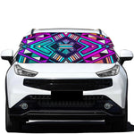 Ethnic Aztec Trippy Print Car Windshield Snow Cover