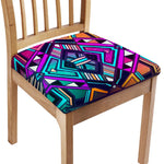 Ethnic Aztec Trippy Print Chair Cushion Cover