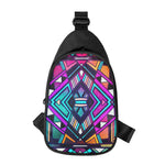 Ethnic Aztec Trippy Print Chest Bag