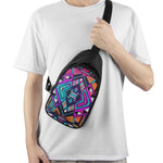 Ethnic Aztec Trippy Print Chest Bag