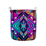 Ethnic Aztec Trippy Print Collapsible Laundry Basket