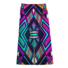 Ethnic Aztec Trippy Print Cotton Front Slit Maxi Skirt