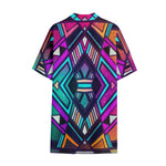 Ethnic Aztec Trippy Print Cotton Hawaiian Shirt