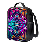 Ethnic Aztec Trippy Print Crossbody Lunch Bag