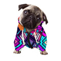Ethnic Aztec Trippy Print Dog Zip Up Hoodie