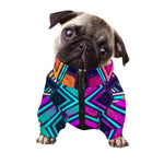 Ethnic Aztec Trippy Print Dog Zip Up Jacket
