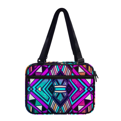 Ethnic Aztec Trippy Print Double Strap Bible Bag