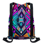 Ethnic Aztec Trippy Print Drawstring Backpack