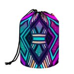 Ethnic Aztec Trippy Print Drawstring Makeup Bag