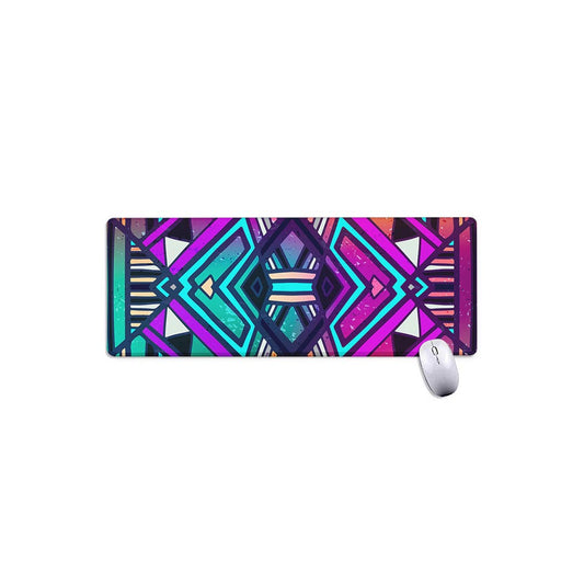 Ethnic Aztec Trippy Print Extended Mouse Pad