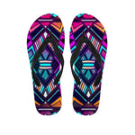 Ethnic Aztec Trippy Print Flip Flops