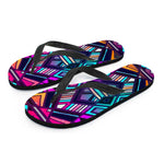 Ethnic Aztec Trippy Print Flip Flops