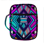 Ethnic Aztec Trippy Print Front Pocket Bible Bag