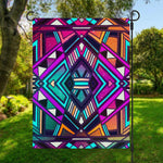 Ethnic Aztec Trippy Print Garden Flag