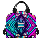 Ethnic Aztec Trippy Print Insulated Lunch Bag