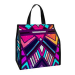 Ethnic Aztec Trippy Print Insulated Lunch Tote