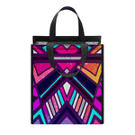 Ethnic Aztec Trippy Print Insulated Lunch Tote