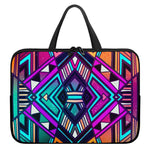Ethnic Aztec Trippy Print Laptop Sleeve With Handle