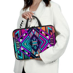 Ethnic Aztec Trippy Print Laptop Sleeve With Handle