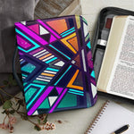 Ethnic Aztec Trippy Print Leather Bible Cover