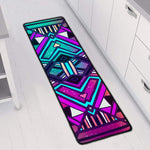 Ethnic Aztec Trippy Print Long Kitchen Mat