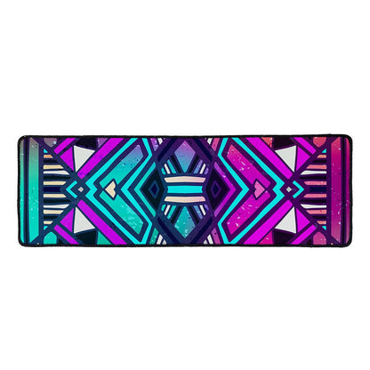 Ethnic Aztec Trippy Print Long Kitchen Mat
