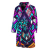 Ethnic Aztec Trippy Print Men's Bathrobe