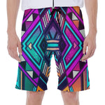Ethnic Aztec Trippy Print Men's Beach Shorts