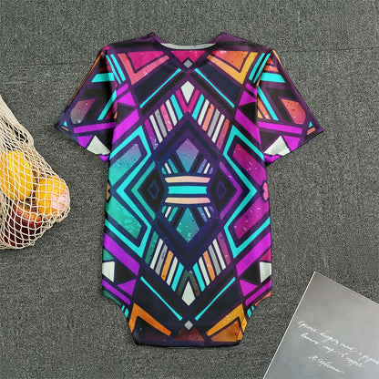 Ethnic Aztec Trippy Print Men's Bodysuit