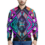 Ethnic Aztec Trippy Print Men's Bomber Jacket