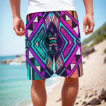 Ethnic Aztec Trippy Print Men's Cargo Shorts