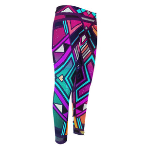 Ethnic Aztec Trippy Print Men's Compression Pants