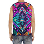 Ethnic Aztec Trippy Print Men's Fitness Tank Top