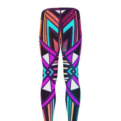 Ethnic Aztec Trippy Print Men's leggings