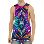 Ethnic Aztec Trippy Print Men's Muscle Tank Top