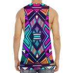 Ethnic Aztec Trippy Print Men's Muscle Tank Top