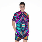 Ethnic Aztec Trippy Print Men's Rompers